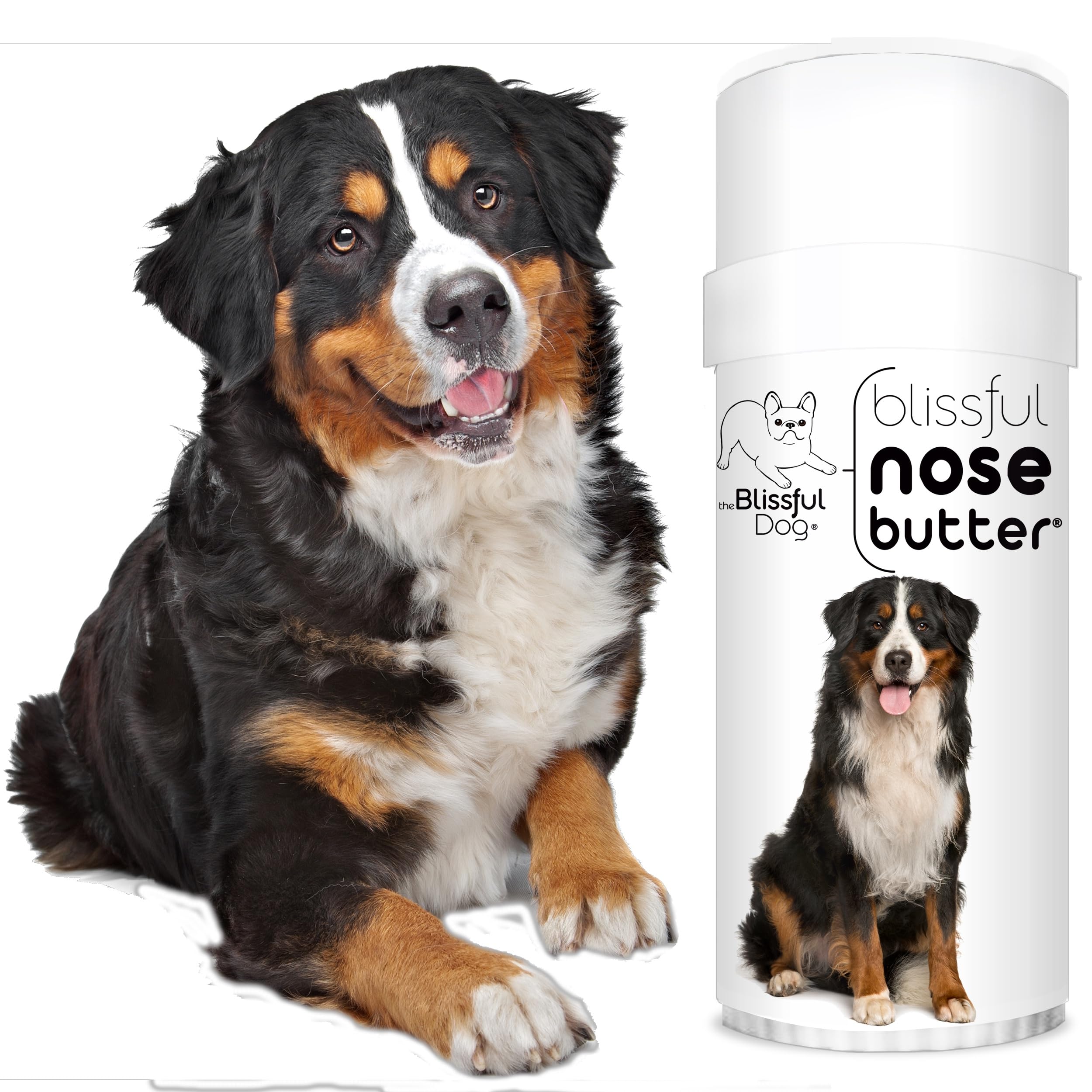 The Blissful Dog Bernese Mountain Dog Unscented Nose Butter - Dog Nose Butter, 2 Ounce